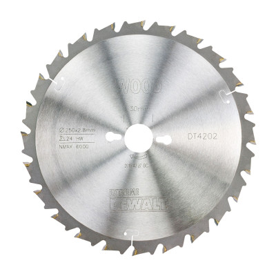 Lame de Scie Radiale 250X30,4mm 24 Dents - Dewalt | DT4202