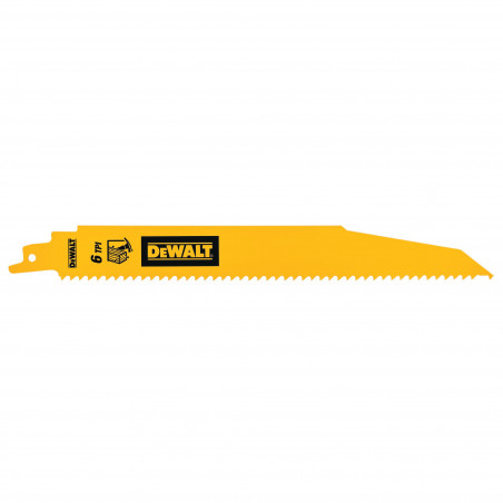 Lame de Scie Sabre Démolition Pour Le Bois 228mm / 6TPI - Dewalt | DT90381