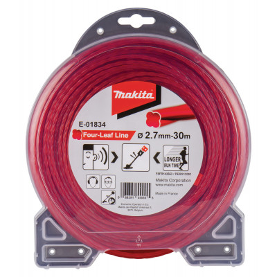 Fil nylon hélicoïdal pour débroussailleuse à batterie Ø fil : 2.7 mm MAKITA | E-01834