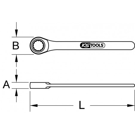 Clé à cliquet GEARplus®, 32 mm - 953 Nm KS Tools | 117.4229