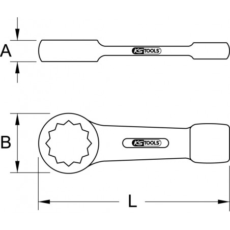 Clé à oeil à frapper, 36 mm KS Tools | 517.0936