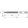 Lime demi-ronde douce emmanchée, L.200 mm KS Tools | 157.0115