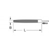 Lime demi-ronde bâtarde sans manche, L.200 mm KS Tools | 161.0125