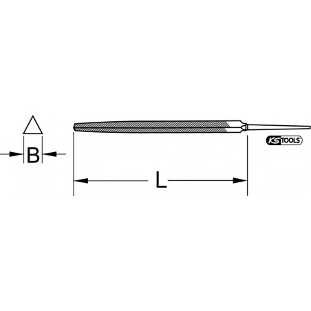 Lime triangulaire bâtarde sans manche, L.150 mm KS Tools | 161.0424