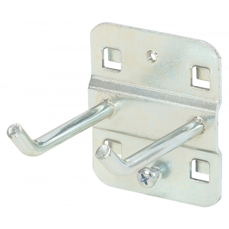 KS Tools 860.0807 - Crochet 45° 200mm 6mm - Epaisseur du plateau 1,5 mm - Vis de fixation inclus - Zingué