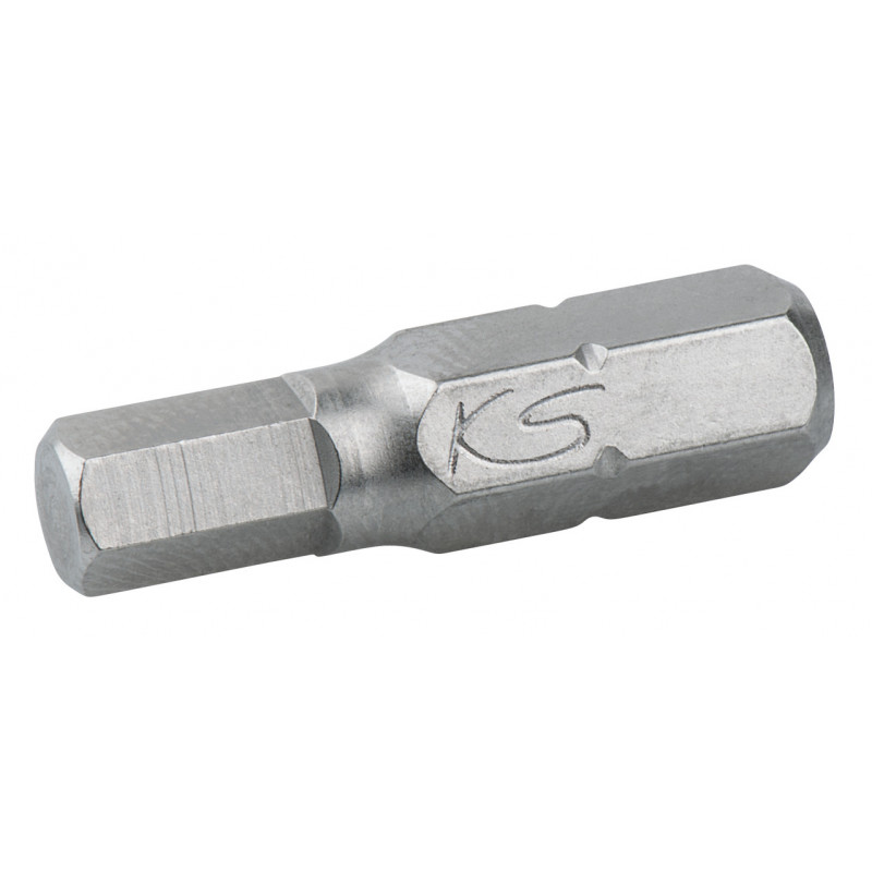 Boîte de 5 embouts de vissage 6 pans, L.25 mm - 1/4'' - 8 mm KS Tools | 911.2271