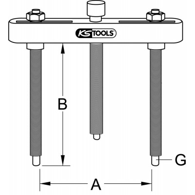 Potence de décolleur de roulements 45 - 140 mm - KS Tools | 605.0112