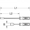 Grattoir emmanché, désaxé de 10° 25x300mm - KS Tools | 907.2234