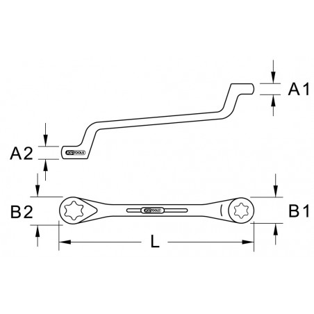 Clé polygonale contre-coudée TORX®, E7xE11 KS Tools | 911.0362