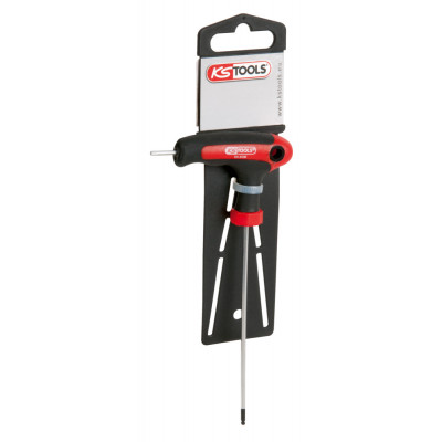 Clé mâle 6 pans à tête sphérique à poignée en T sur support, 12 mm KS Tools | 151.8139-E