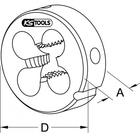 Filière extensible HSS à pas fin, MF18 KS Tools | 332.1021