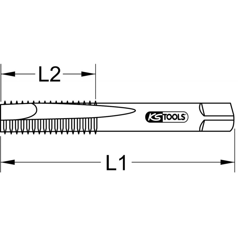 Jeu de 2 tarauds à main HSS, MF20 KS Tools | 331.1124