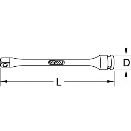 Rallonge à torsion 1/2'', 120 Nm KS Tools | 515.1064