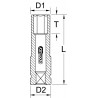 Douille à chocs 1/2'', revêtement ABS pour jantes aluminium, 22 mm KS Tools | 515.2022