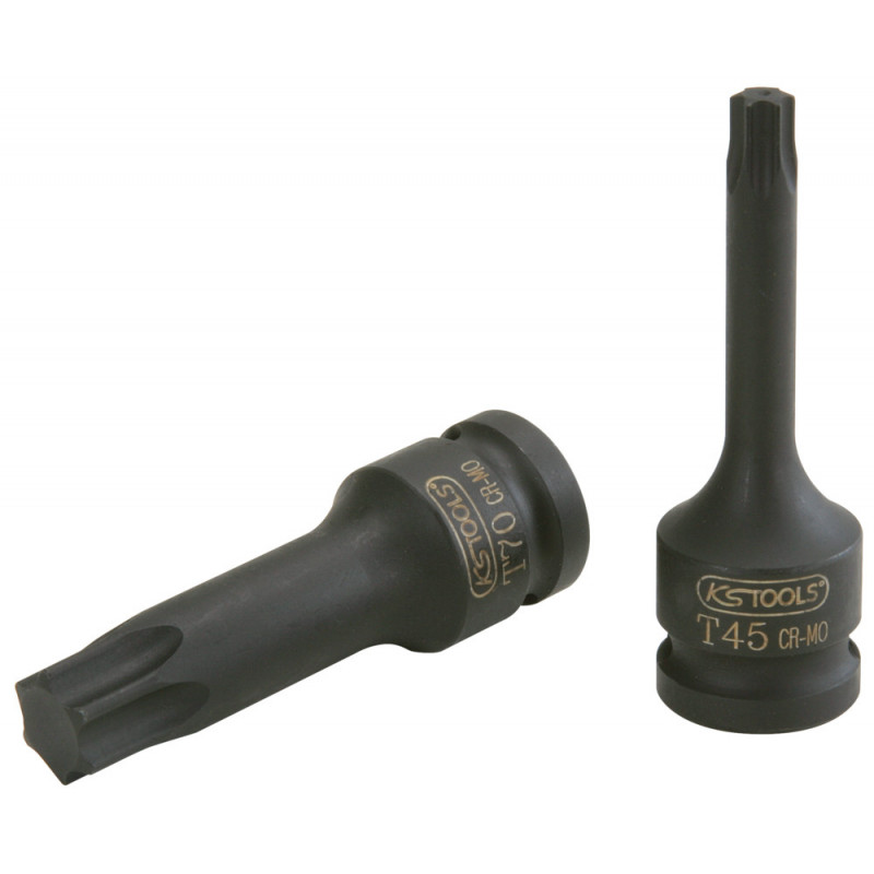 Douille Longue à Chocs TORX® 1/2" E24 En Chrome Molybdène - KS Tools 515.1059 - Pour Outils à Chocs Uniquement