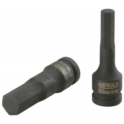 Douille mâle à chocs 6 pans 1/2'', L.75 mm - 10 mm KS Tools | 911.0928
