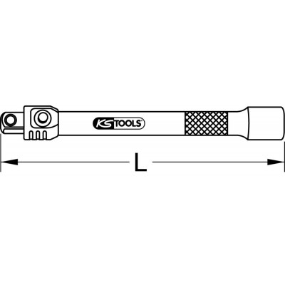 Rallonge à verrouillage 1/2 CHROMEplus, 125 mm KS Tools | 919.1203