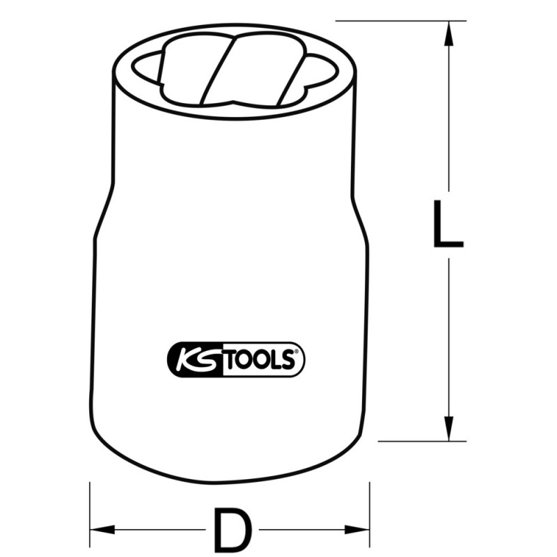 Douille à chocs spéciale 3/8'', 15 mm KS Tools | 913.3865
