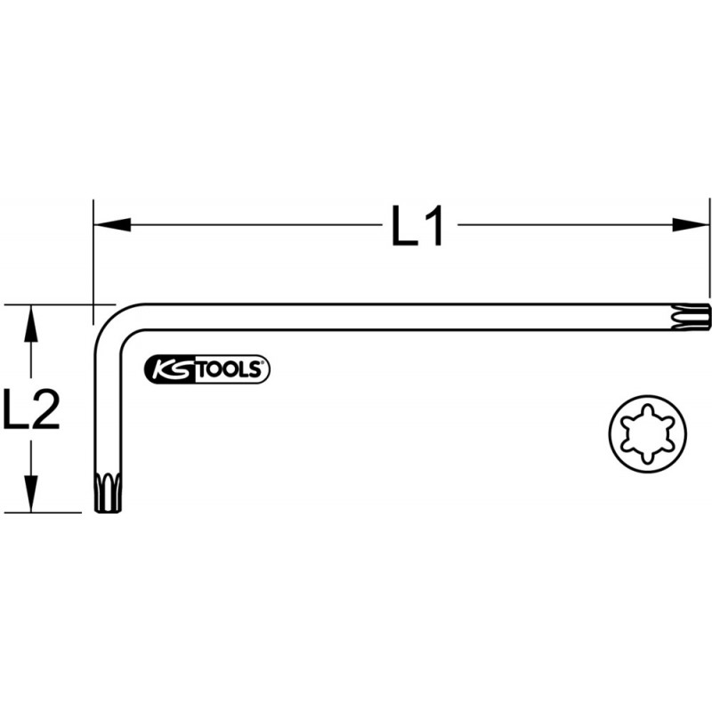 Clé mâle RIBE® extra-longue, M9 KS Tools | 151.2456