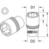 Douille ULTIMATE 6 pans 3/8", 15 mm" - KS Tools | 922.3815