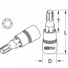 Douille tournevis ULTIMATE TORX 1/2", L.55 mm - T40" - KS Tools | 922.1684