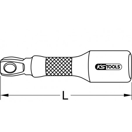 Rallonge ULTIMATE articulée 1/2", L.125 mm" - KS Tools | 922.1268