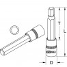 Douille tournevis ULTIMATE 6 pans 1/2", L.110 mm - 6 mm" - KS Tools | 922.1710