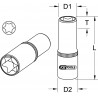 Douille longue TORX ULTIMATE 1/2", L. 75mm - E18 - KS Tools | 922.1383