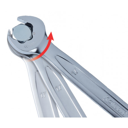 Clé mixte à cliquet DUO GEAR®, 17 mm KS Tools | 503.5917
