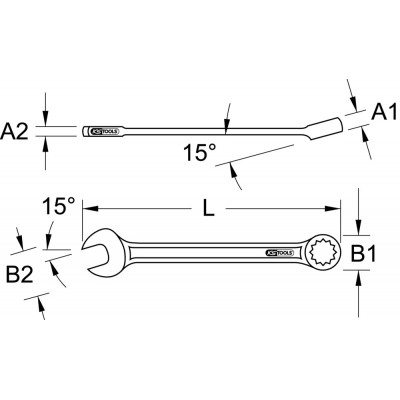 Clé mixte TITANplus 14 mm KS Tools | 965.0214