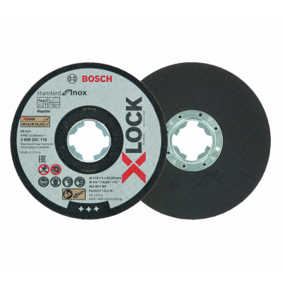 Disques à tronçonner X-LOCK Standard for Inox 115 x 1,0 x 22.23 mm - BOSCH | 2 609 25C 118