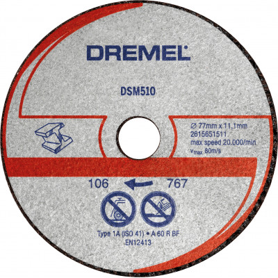 Dremel S510 Lot de 3 disques métal 77mm pour DSM20 - BOSCH | 2 615 S51 0JB