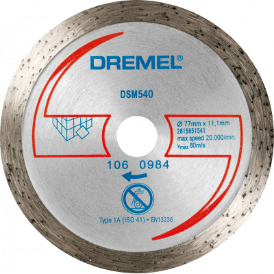 Dremel S540 Disque diamant pour carrelage de sol 77mm pour DSM20 - BOSCH | 2 615 S54 0JB