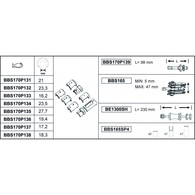 COFFRET EXT BRAS ESSUI GLACE - Bahco | BBS170P13