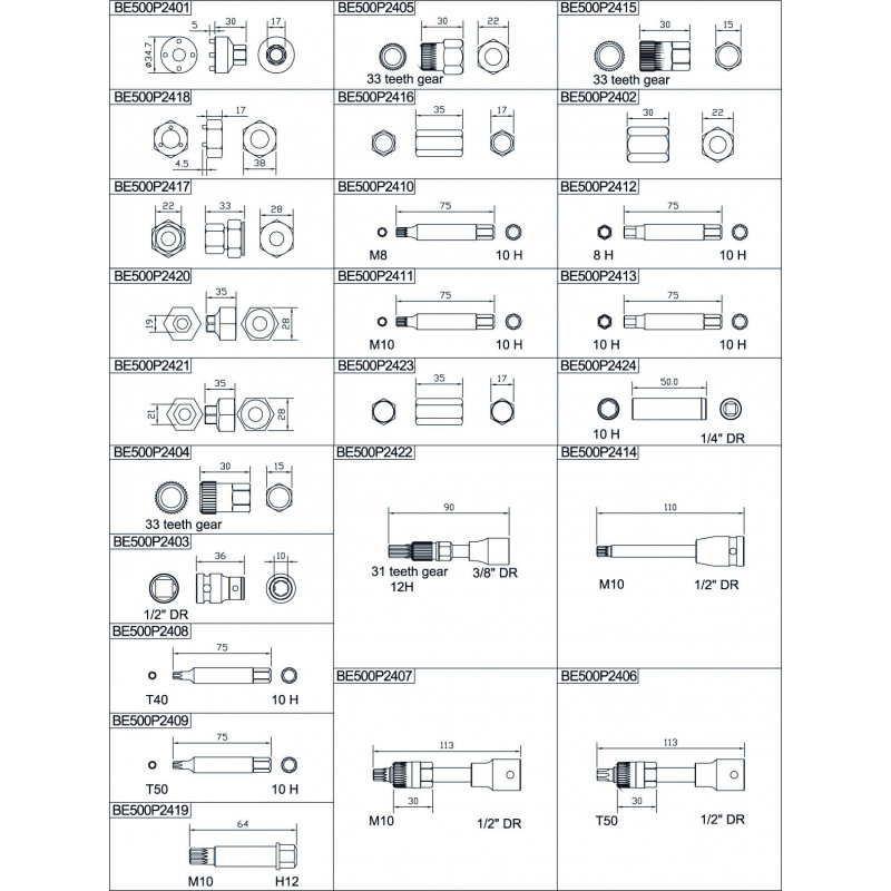EMBOUT H10 10H 75L - Bahco | BE500P2413