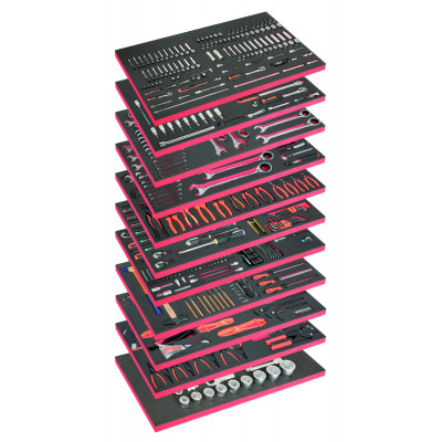 Composition de 11 modules mousse avec 758 outils à usage général - Bahco | FF1BSET-MONSTER