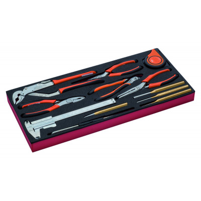 Jeu d’outils échelle métrique, module mousse pour caisses à outils 1483K & 1483KHD - 12 pcs - Bahco | FF3A11