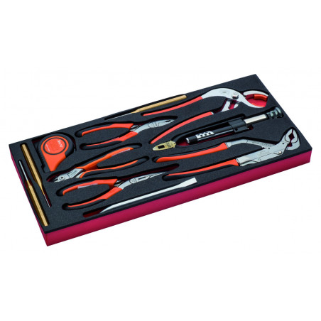 Jeu d’outils en pouces, module mousse pour nos caisses à outils métalliques 1483K & 1483KHD - 11 pcs - Bahco | FF3A07