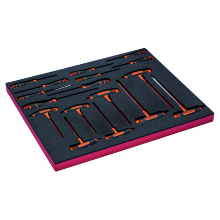 Jeu de tournevis, module mousse 3/3 Fit&Go - 17 pcs - Bahco | FF1A133