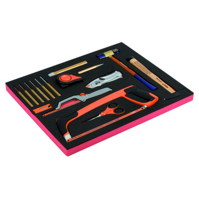 Jeu d'outils de frappe/coupe mélangés, module mousse 3/3 Fit&Go - 15 pcs - Bahco | FF1A143