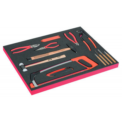 Module mousse Fit&Go 3/3, outils de frappe et de coupe et pinces - 13 Pcs - Bahco | FF1A154
