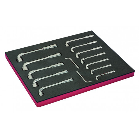 Module mousse Fit&Go 3/3,  clés à pipe 6 pans/12 pans - 14 Pcs - Bahco | FF1A170