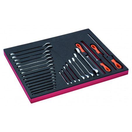 Jeu de limes et clés, module mousse 3/3 Fit&Go - 27 pcs - Bahco | FF1A5006