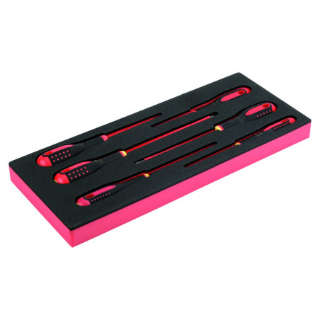 Jeu de tournevis isolés pour vis à fente/Phillips, module 1/3 Fit&Go - 6 Pcs - Bahco | FF1E1011