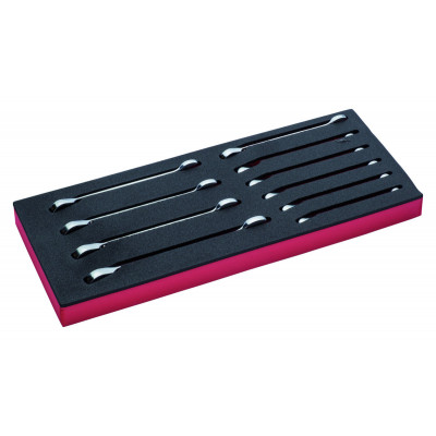 Jeu de clés mixtes à cliquet, module mousse 1/3 Fit&Go - 10 pcs - Bahco | FF1E3004