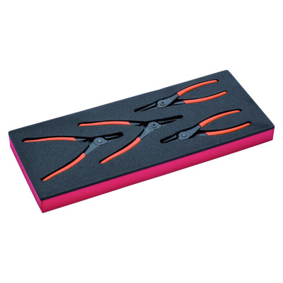 Jeu de pinces à circlips, module mousse 1/3 Fit&Go - 4 pcs - Bahco | FF1E4002