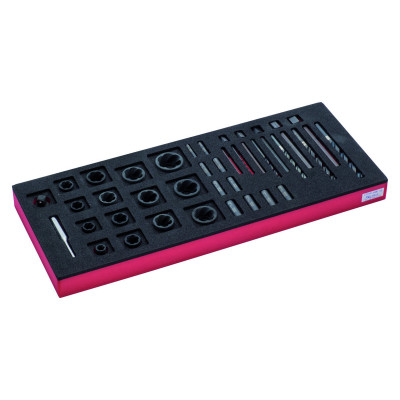 Jeu de douilles/extracteurs, module mousse 1/3 Fit&Go - 35 pcs - Bahco | FF1E5005