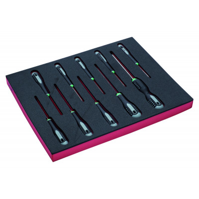 Jeu de tournevis TORX®, module mousse 2/3 Fit&Go - 10 pcs - Bahco | FF1F1004
