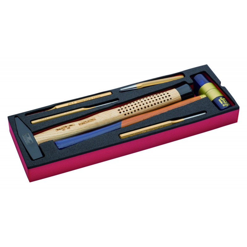 Jeu de chasse-goupilles et marteaux, module mousse pour 4750RCHDW01 Caisse rigide - 6 pcs - Bahco | FF2B06