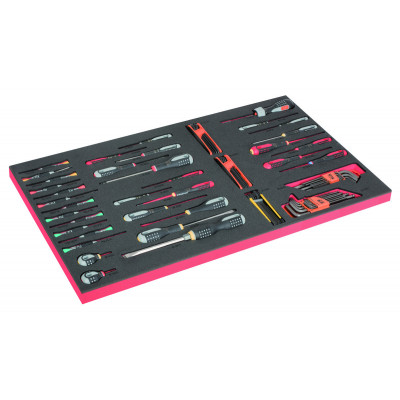 Module mousse pour servante 40", tournevis isolés ERGO™ et tournevis de précision - 88 Pcs - Bahco | FF1B06LM